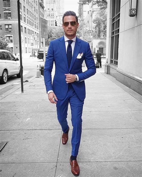 light brown shoes with blue suit|blue pinstripe suit brown shoes.